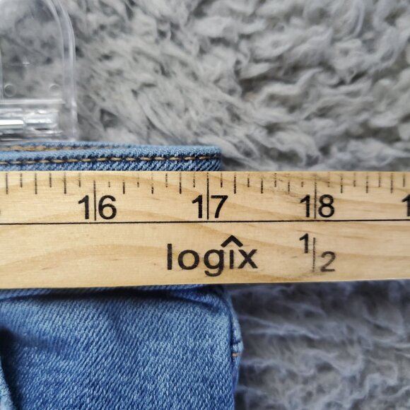 Scoop Jeans Womens 14 Blue Retro Trouser Patch Pockets Cotton Blend - Picture 6 of 14